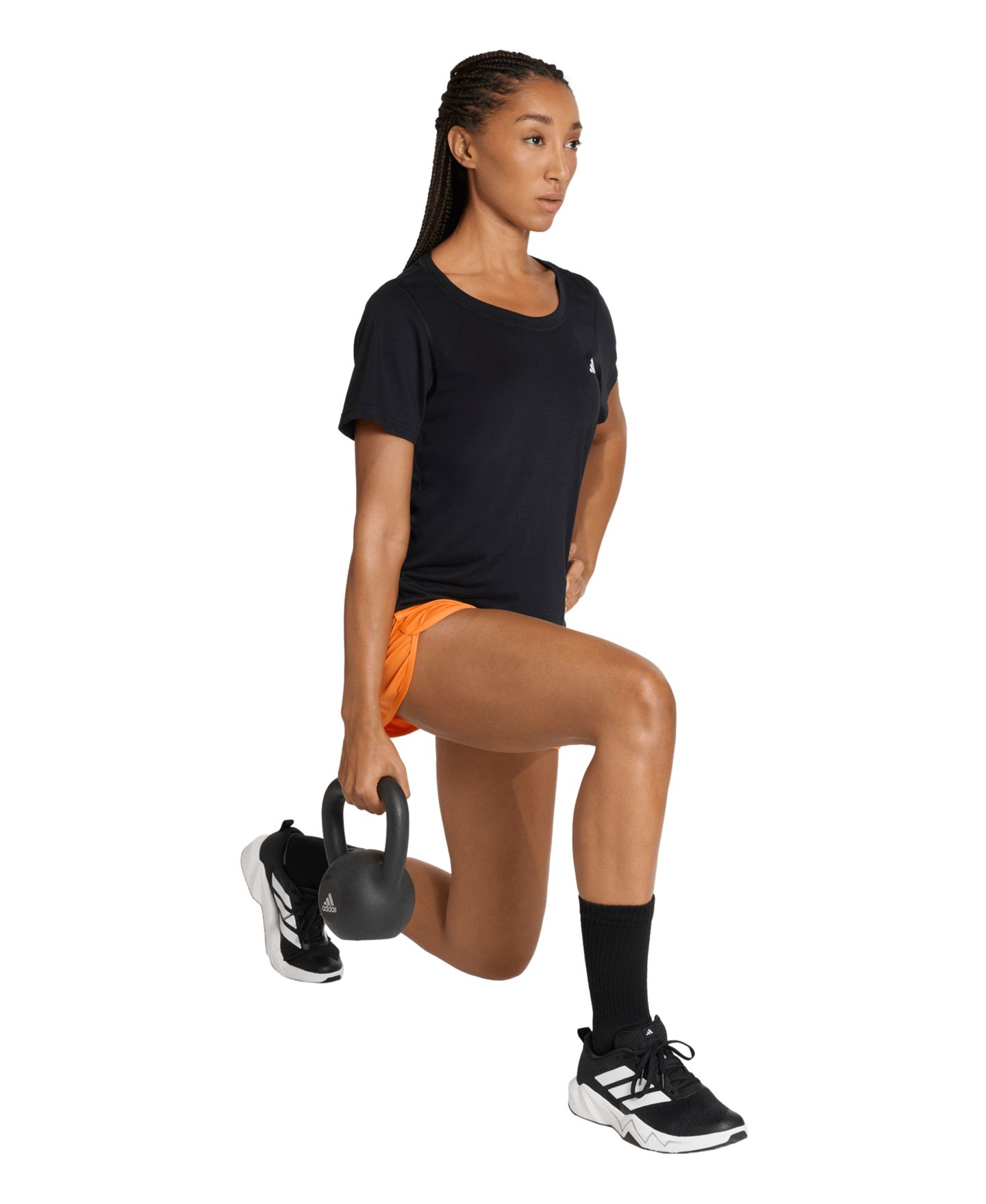 Женская футболка adidas Workout Essentials Seamless Scoop Neck, цвет: Чёрный — фото 3