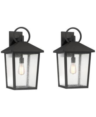 Westmont 22"H Sand Black Outdoor Wall Light Set of 2