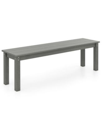 55 in HDPE Backless Outdoor Bench for 2-3 People 750 lbs Capacity