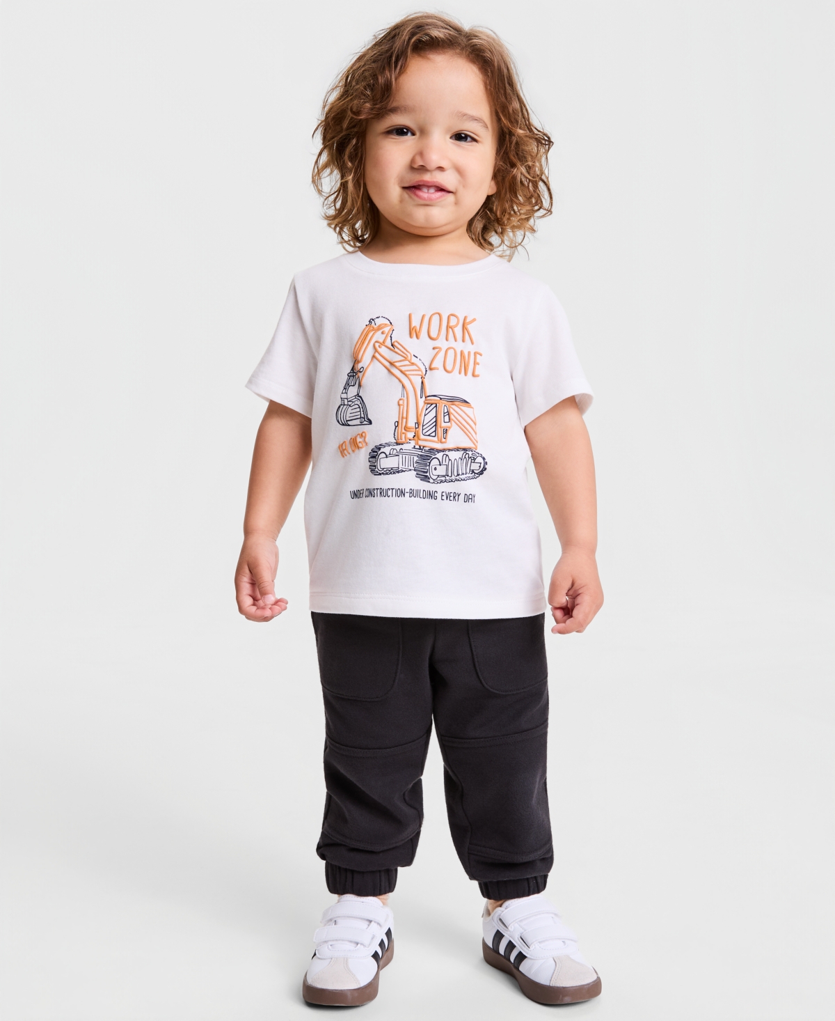 Macy's Babies' Epic Threads Boys 12m-5t Work Zone Tee,  Exclusive In White