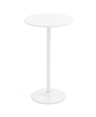 Bar Height Round Bistro Table for Coffee and Cocktails, Tall Modern Accent Table