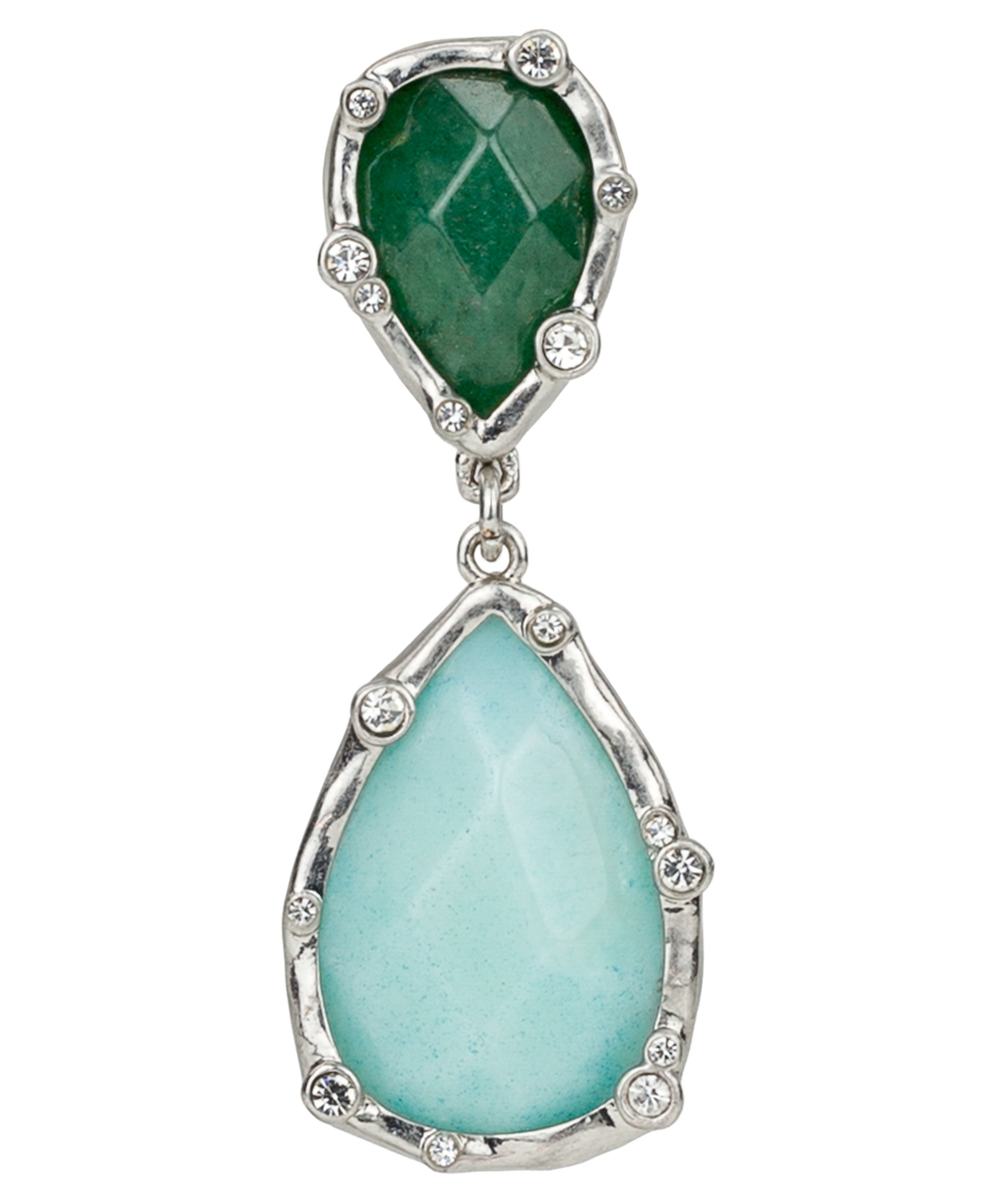 Patricia Nash Rhodium-Plated Double Drop Clip Earrings