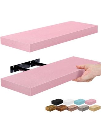 2 Pack Wall Mounted Floating Shelves - for Bathroom, Kitchen, Bedroom
