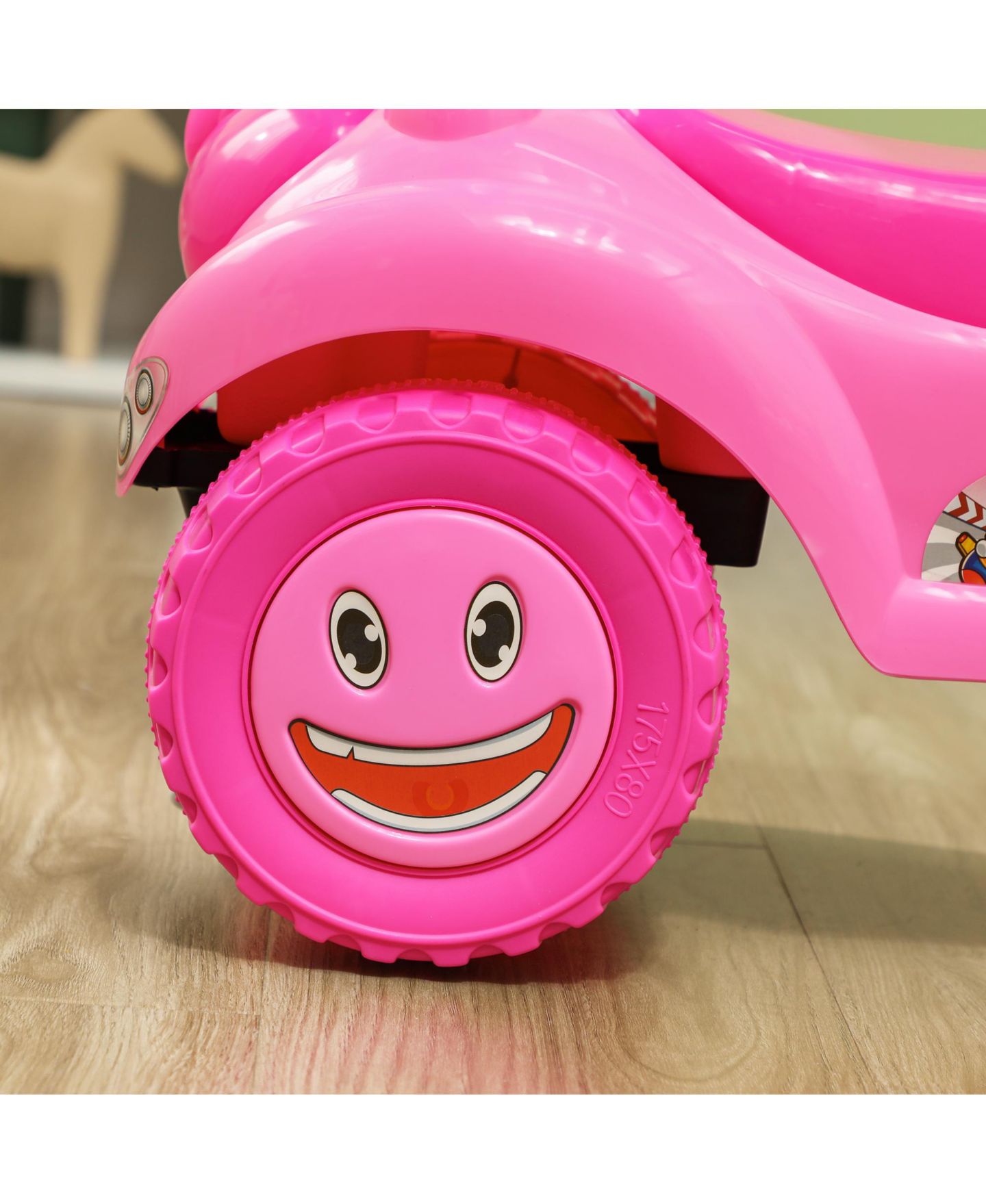 Детская игрушка Qaba Toddler Push Car with Foot-to-Floor Design, 24.4"L x 11.6"W x 19.1"H, 55 lb Capacity, Ages 18-36 Months, цвет: Розовый — фото 9