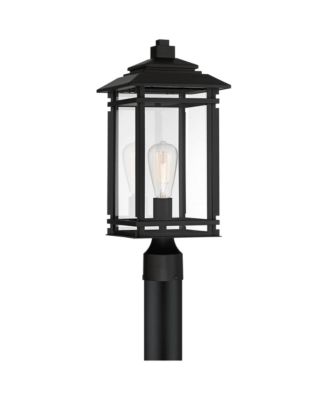 Mission Outdoor Post Light Fixture Metal 19.5 inch Clear Glass for Exterior House Porch Patio Deck Home