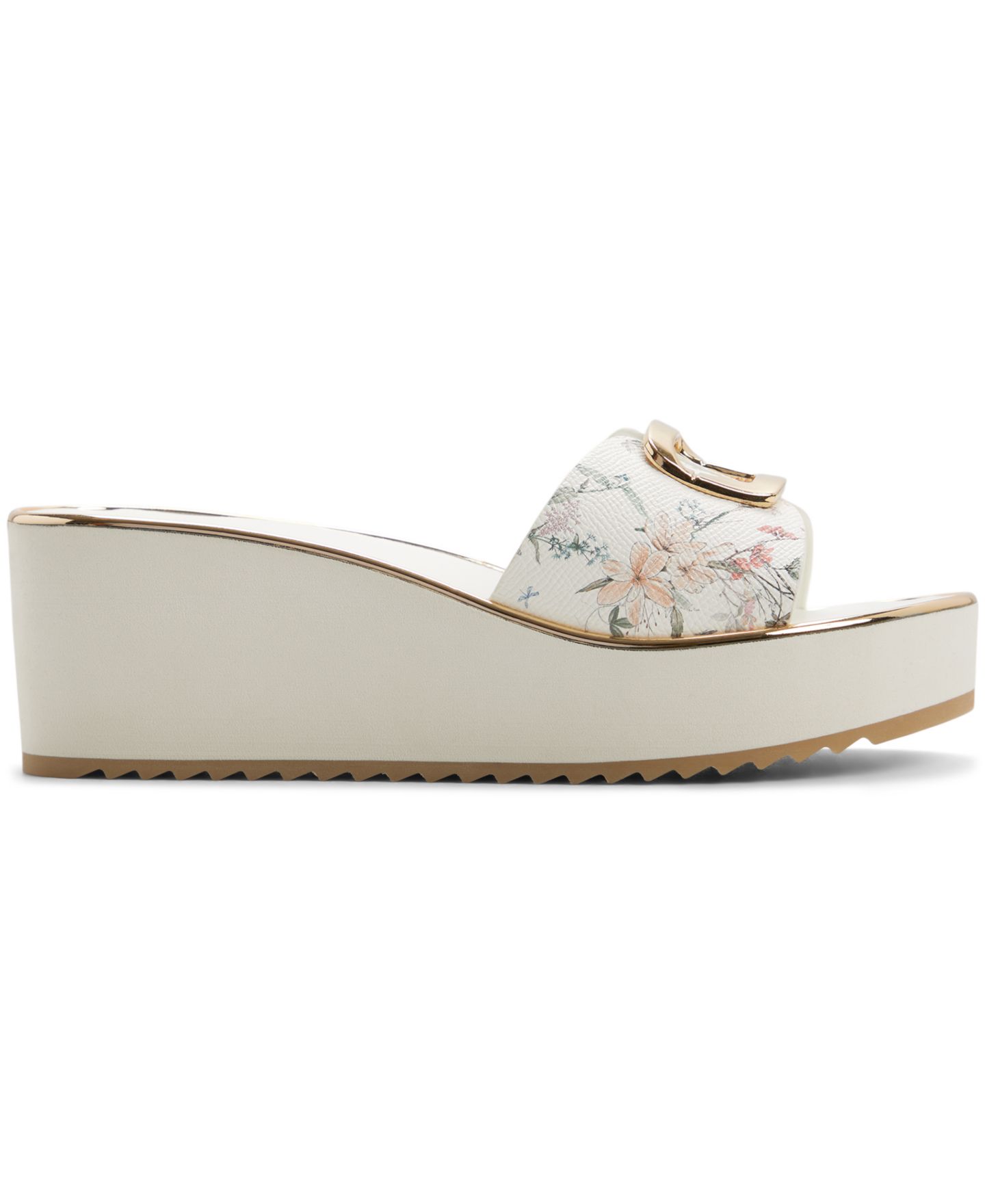 Женские сандалии ALDO Menhaden Wedge, цвет: Белый разноцветный — фото 2