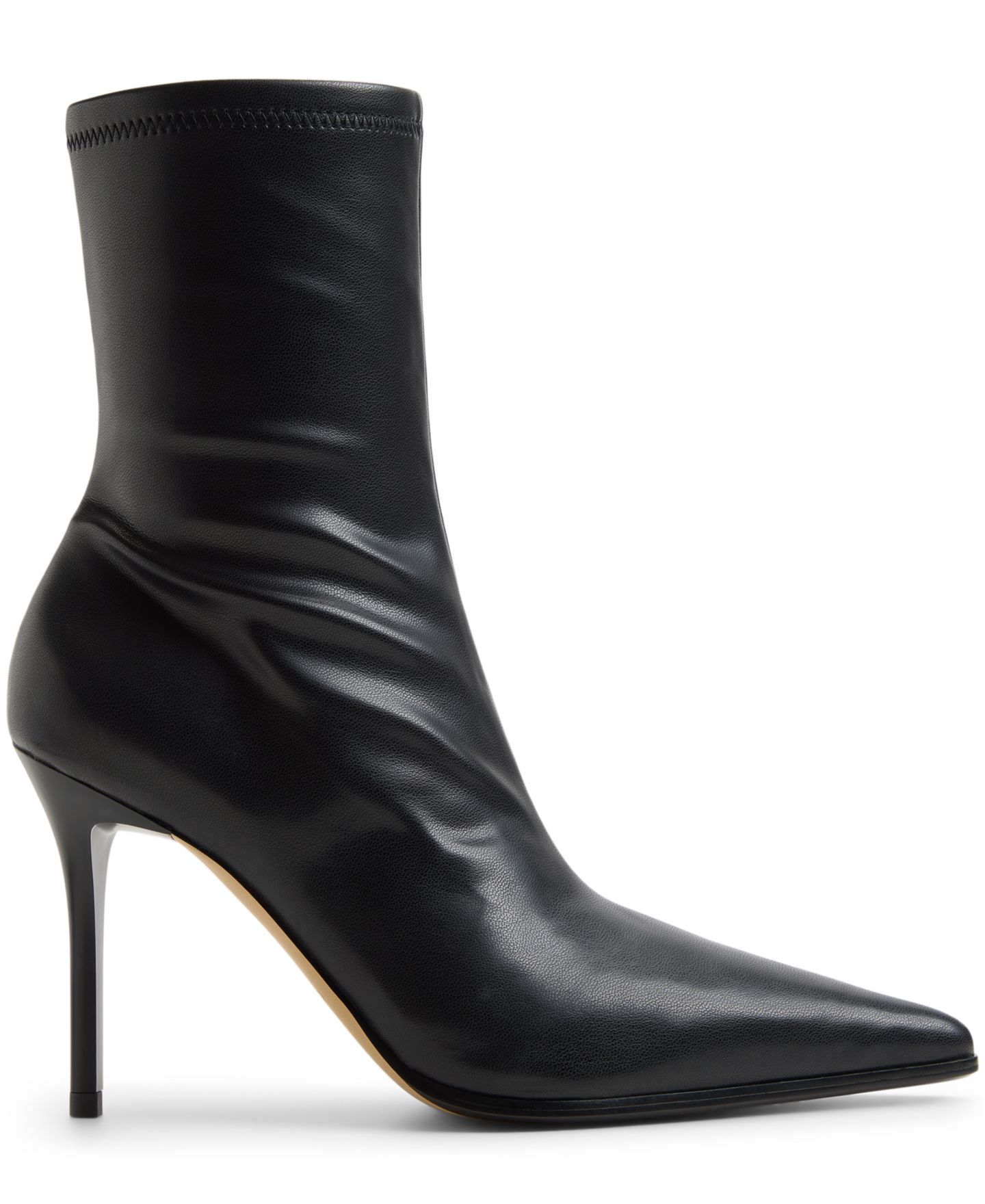 Женские ботинки ALDO Olilacan Pointed Toe Ankle Booties, цвет: Чёрный гладкий — фото 2