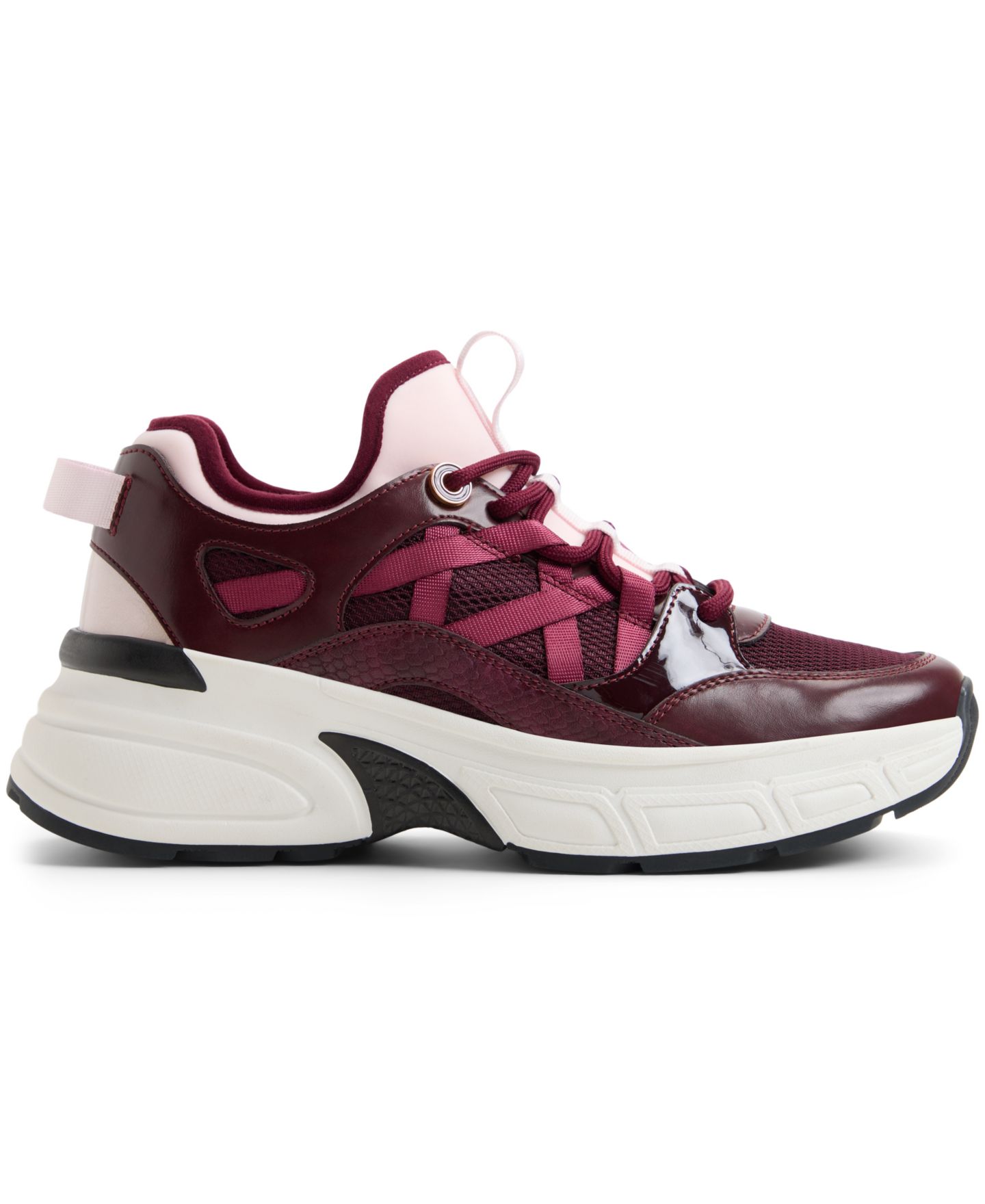 Женские кроссовки ALDO Haddey Jogger Lace-Up, цвет: Бордовый гладкий — фото 2