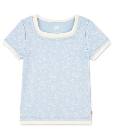 Детские Levi's Girls' 7-16 Layered Short-Sleeve T-Shirt