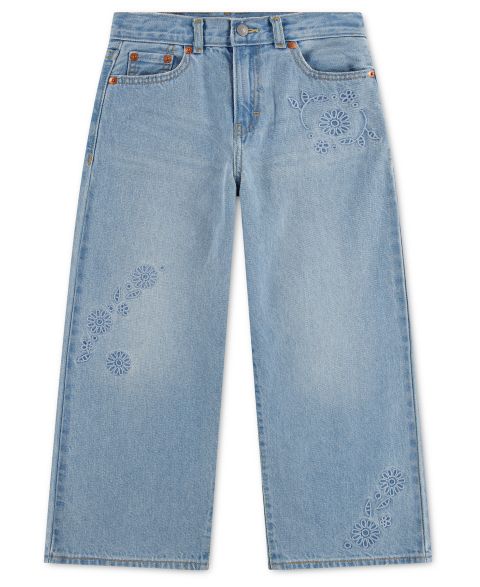 Джинсы Levi's Embroidered High-Rise Baggy Jeans для девочек, цвет: Marin Babe