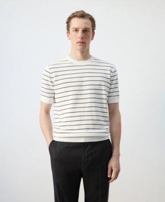 Men's Striped Knit Cotton T-Shirt