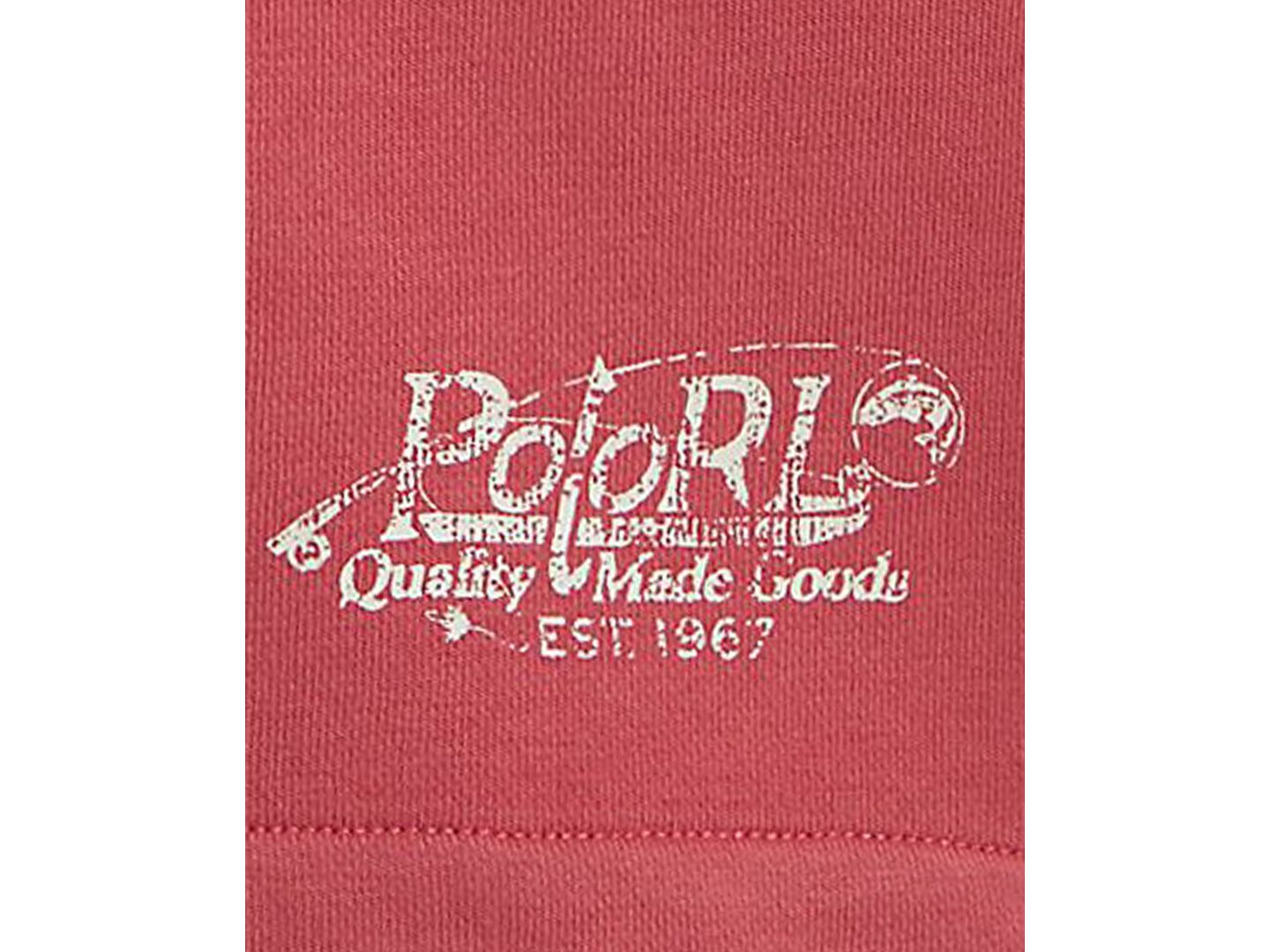 Шорты Polo Ralph Lauren Logo French Terry Shorts для мальчиков, цвет: Ягодный — фото 2