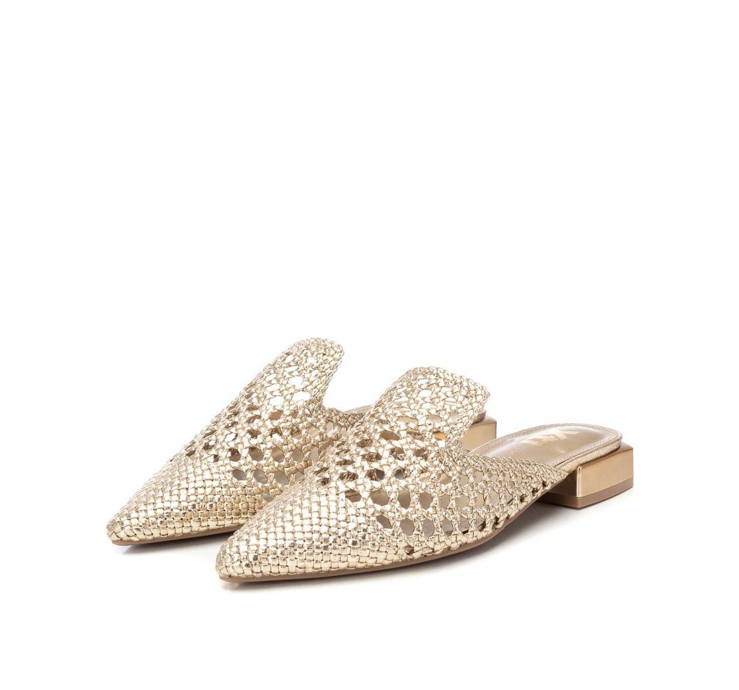 Женские сабо XTI Braided Mules, цвет: Золотой — фото 4