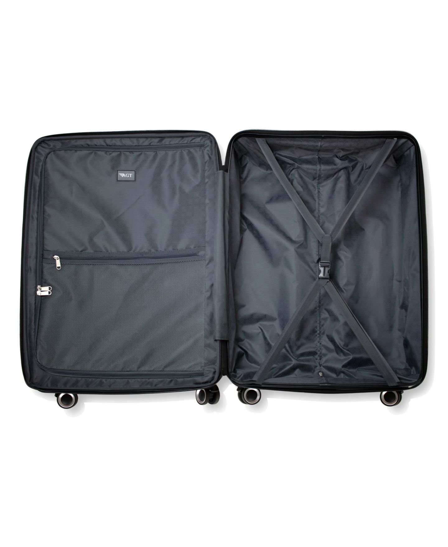 Чемоданы American Green Travel Harbor 3-Piece Hardside Expandable Spinner Luggage Set, цвет: Чёрный — фото 7