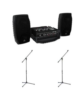 Europort PPA200 200-Watt 5-Channel Portable PA System with Wireless Microphone Option, KLARK TEKNIK Multi-FX Processor - With 2 Pack Samson