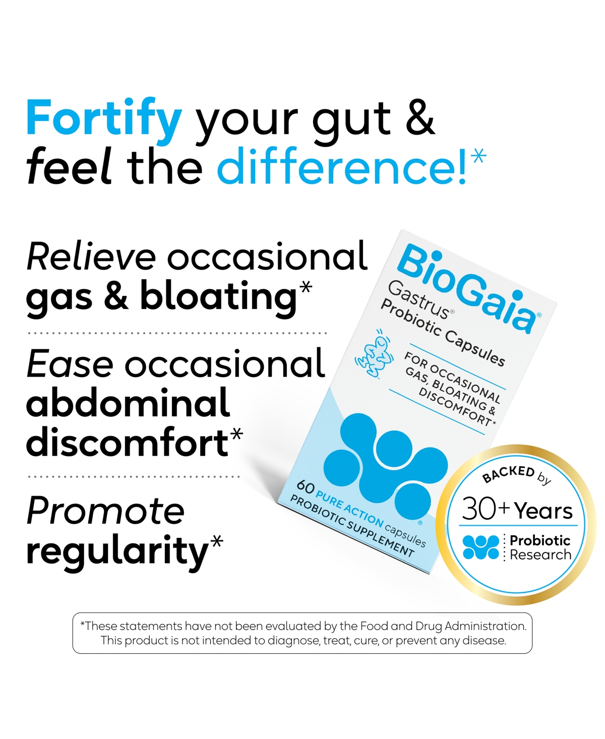 BioGaia Gastrus Probiotic Capsules, 60 Count