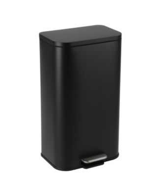 Dual Compartment Step Trash Can, 2 x 30L Stainless Steel Recycle Bin with Independent Lids and Removable Inner Buckets