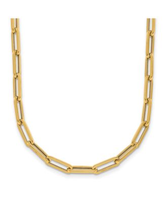 Paperclip Chain Necklace in 18k Yellow Gold