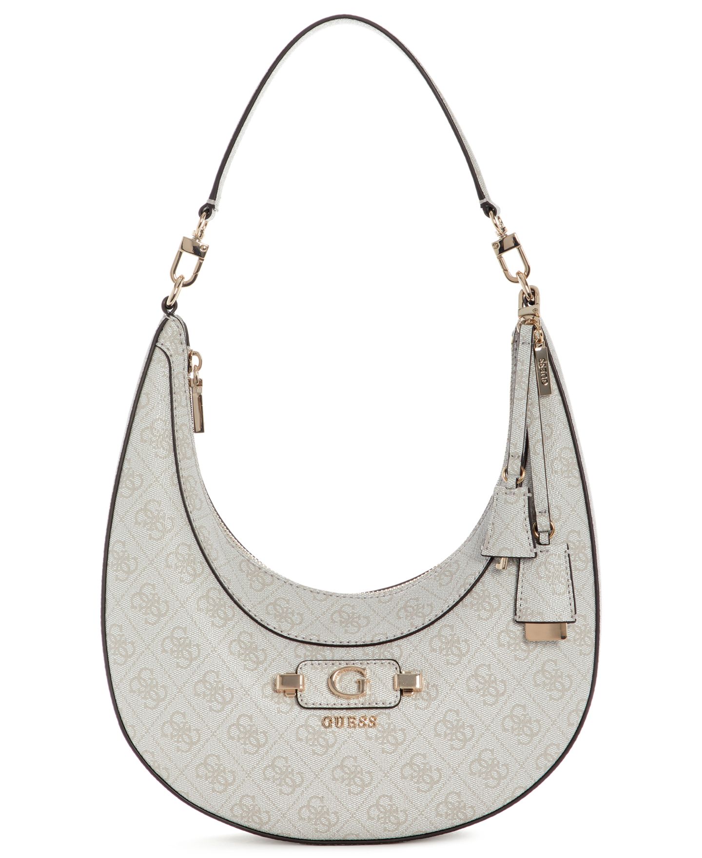 Женская сумка GUESS Lindsey Small Hobo Handbag, цвет: Бежевый — фото 1