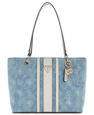 Noelle II Washed Denim Large Tote Handbag