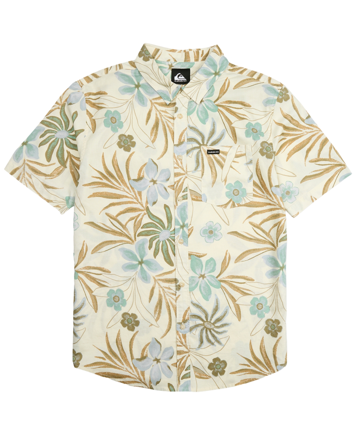 Quiksilver Men's Printed Classic-Fit Short-Sleeve Shirt