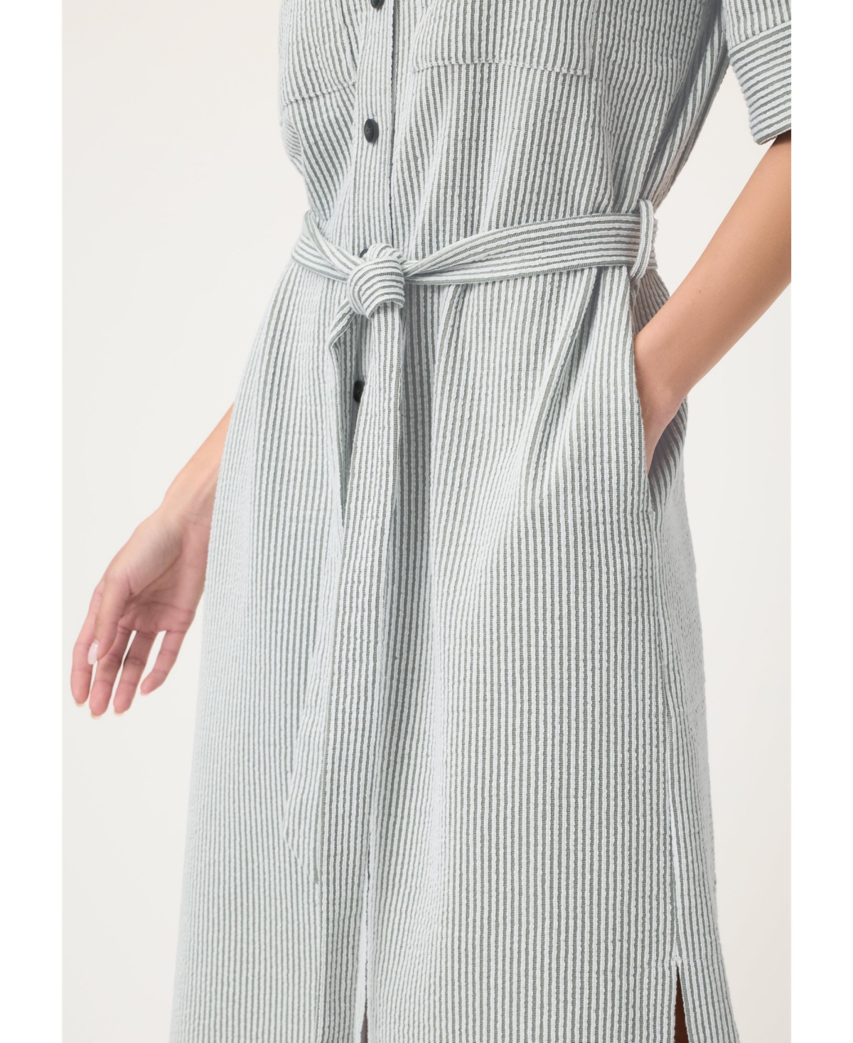 Olsen Women's Seersucker Shirt Dress