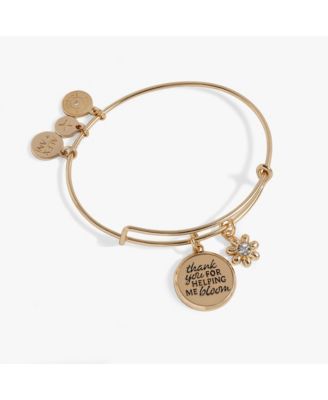 Thank You For Helping Me Bloom' Charm Bangle