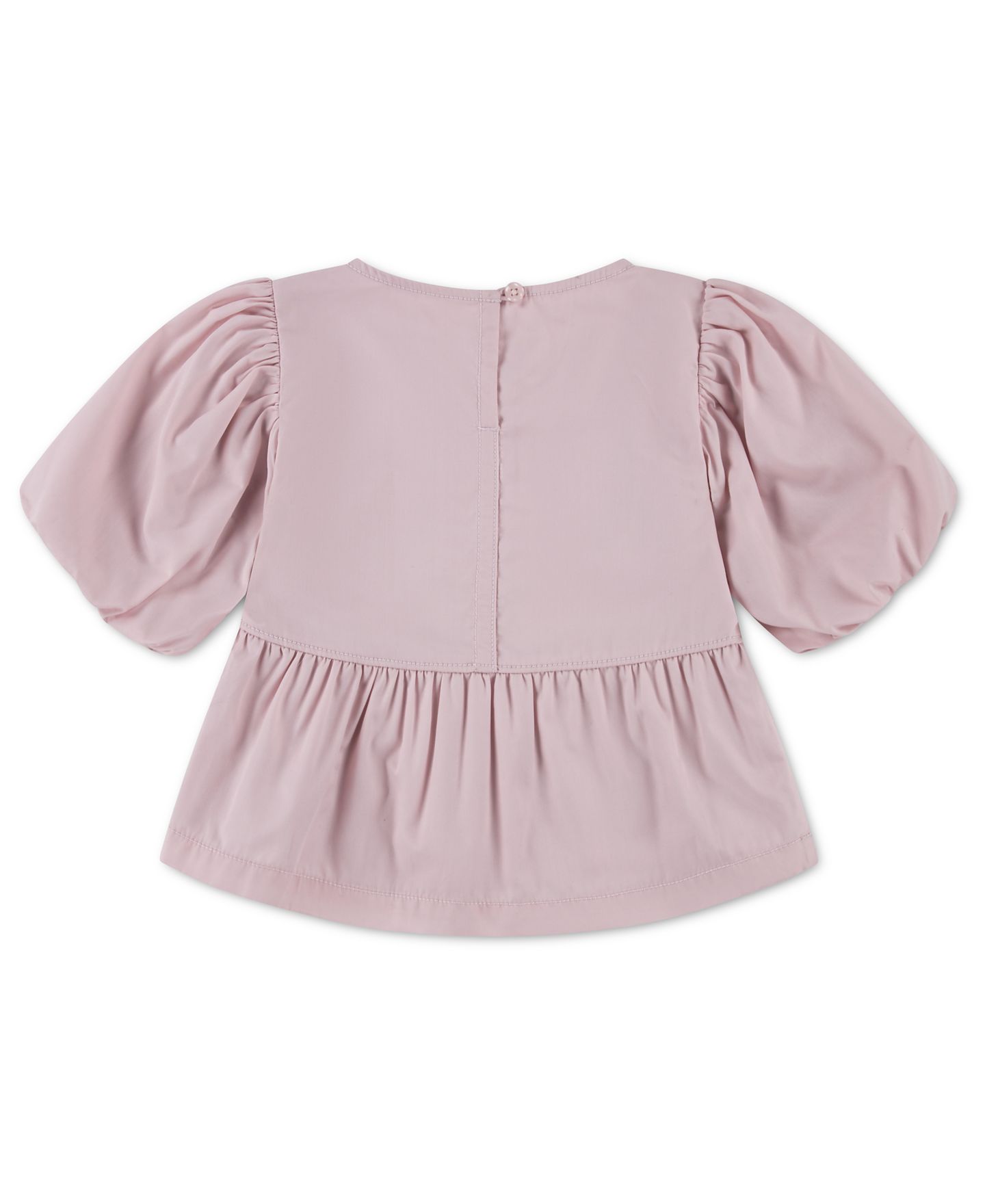 Топ abercrombie kids Bow-Detail Puff-Sleeve Top для девочек-малышей, цвет: Розовый — фото 2