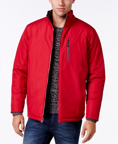 IZOD Men's Reversible Ripstop Stand-Collar Coat