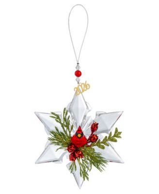 Kissing Krystals Krystal Cardinal Snowflake with 2026 Dated Charm