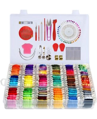 108pieces  Embroidery Floss Kit Organizer Box Friendship Bracelet Tools