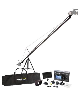 Orion DVC210 12' Wedding Production Package, Includes DVC210 12' Crane, Tilt Brake, Mount, Bag, 7" HDMI Monitor, 7" LCD Sunshade, Charger