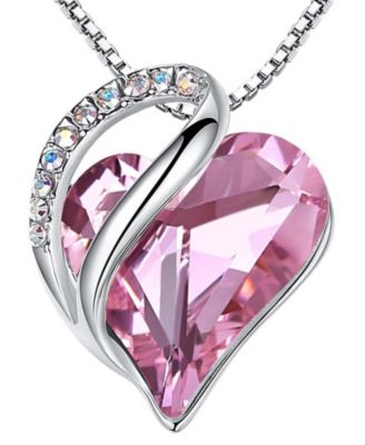 Infinity Heart Birthstone Necklace Mom Gift