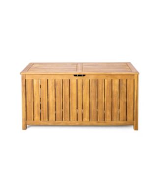 Acacia Wood Outdoor Storage Portside 100Gallons Wood Deck Box
