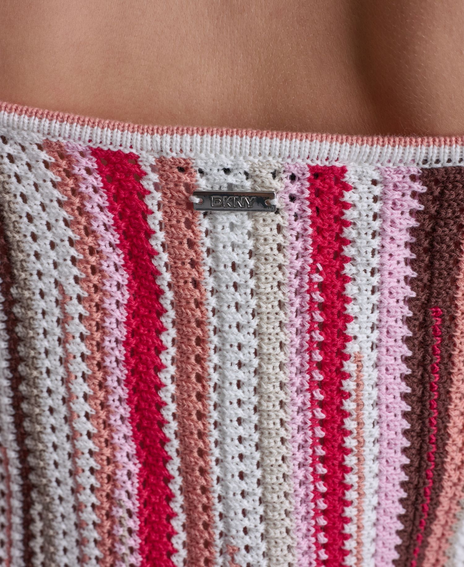 Petite Pointelle Stitch Striped Sleeveless Bandeau Tank Top