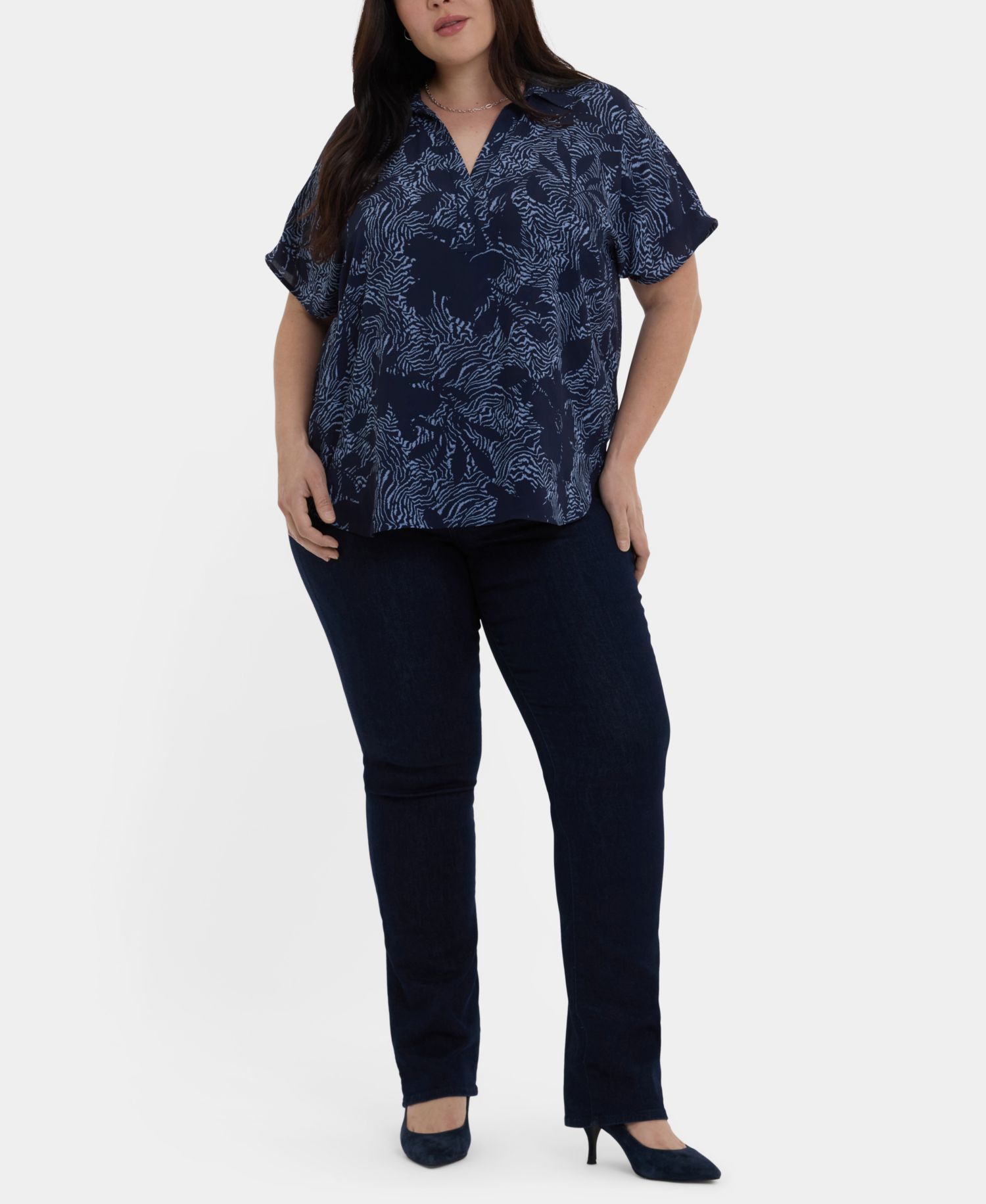 Plus Size Becky Short-Sleeve Top