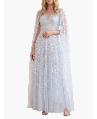 Women's Clover Cape Sleeve Ankle Gown