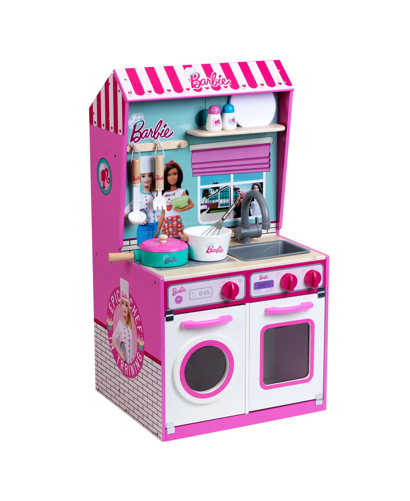 Деревянно-металлическая игрушечная кухня и кукольный домик Barbie Theo Klein 2-в-1 — фото 5