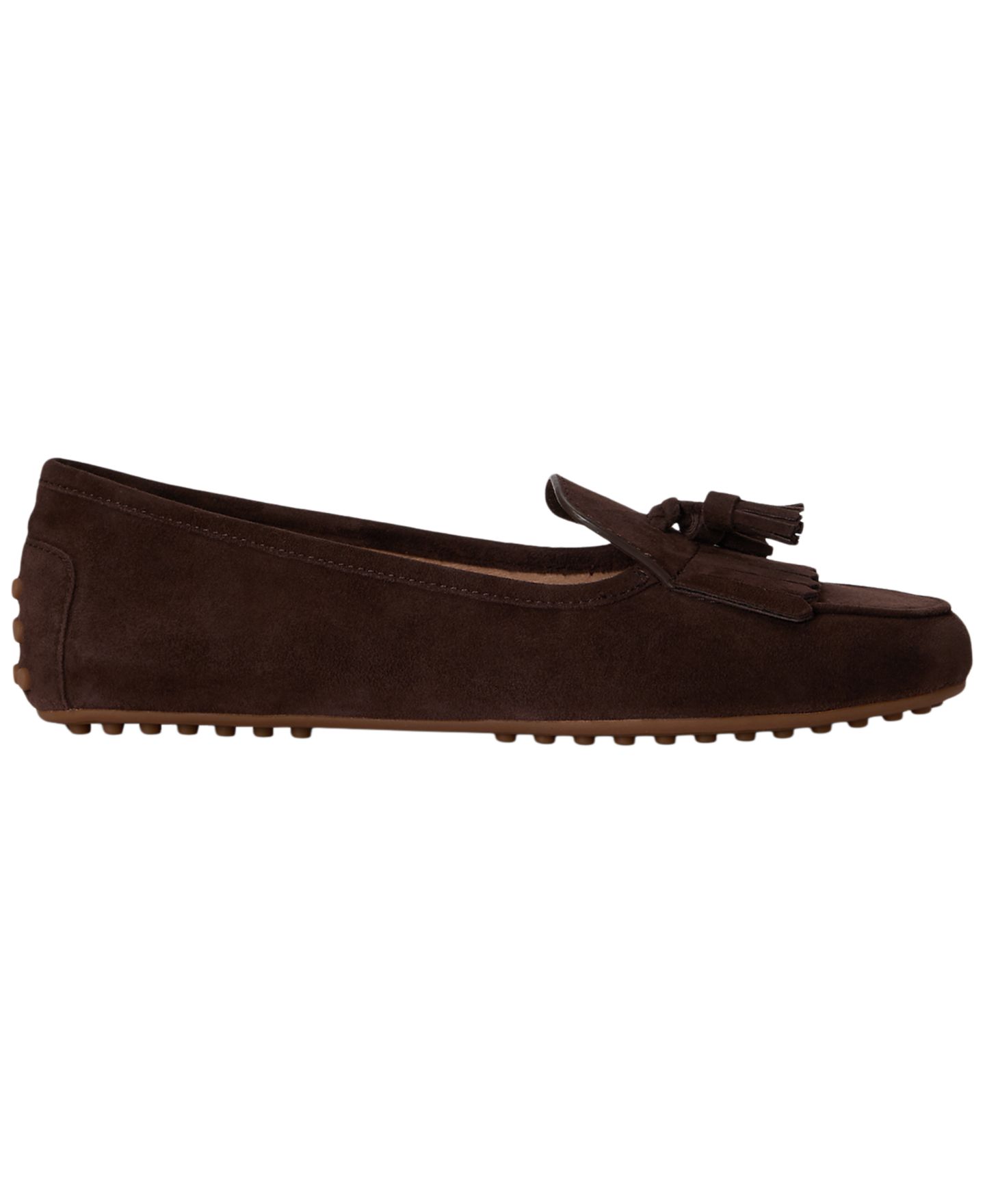 Женские туфли Lauren Ralph Lauren Tayte Kiltie Driver Slip-On, цвет: Каштановый коричневый — фото 2