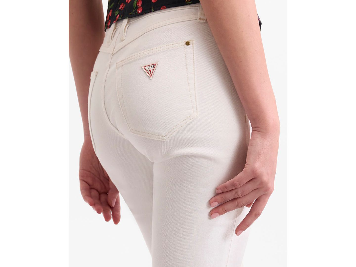 Женские джинсы GUESS Marilyn Anniversary Mid-Rise Zipper Skinny, цвет: Блонд варёный — фото 4
