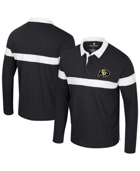 Мужская рубашка Colosseum Black Colorado Buffaloes Too Cool For School Long Sleeve Polo Shirt