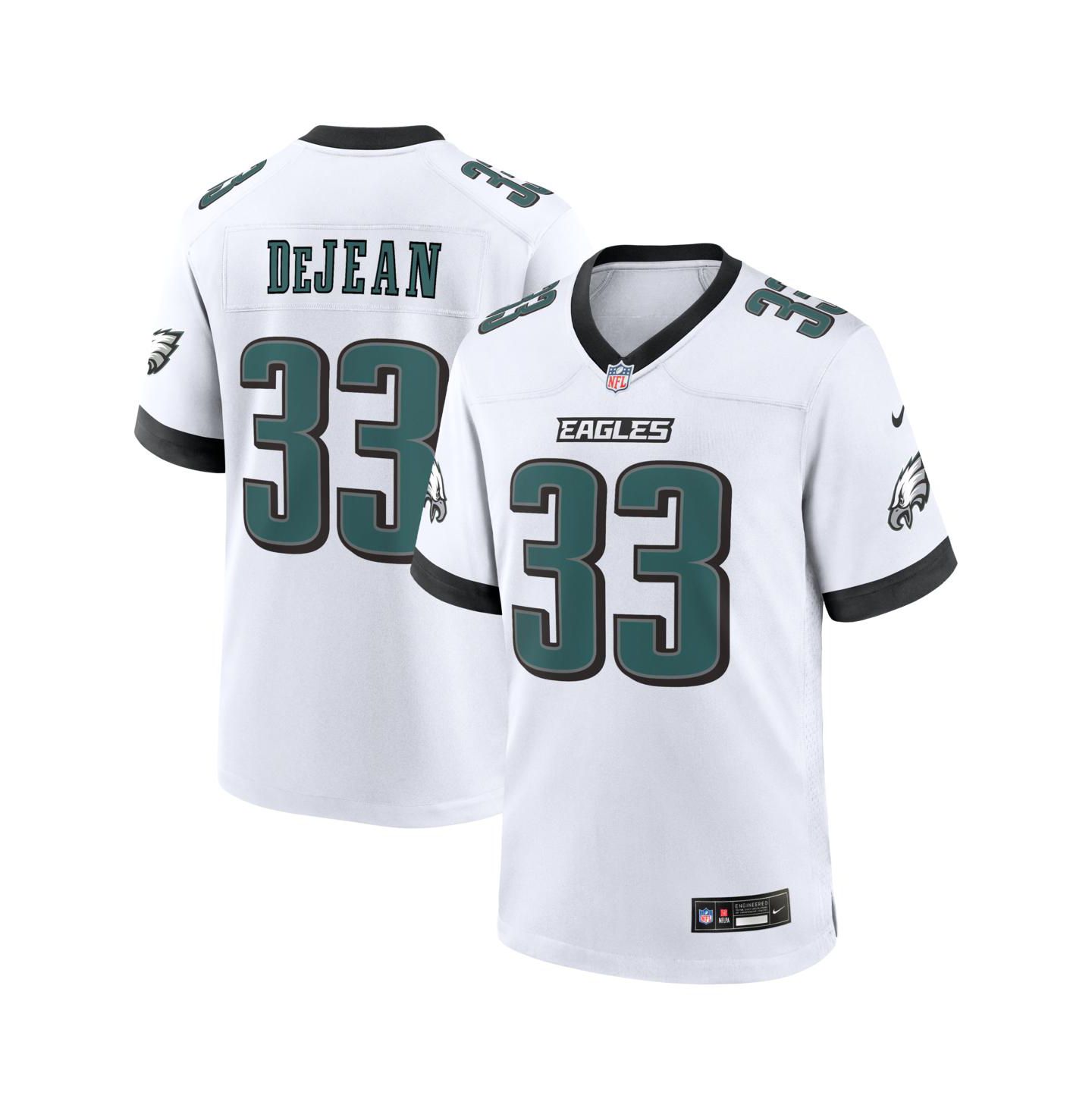Мужской топ Nike Cooper DeJean White Philadelphia Eagles Game Jersey — фото 1
