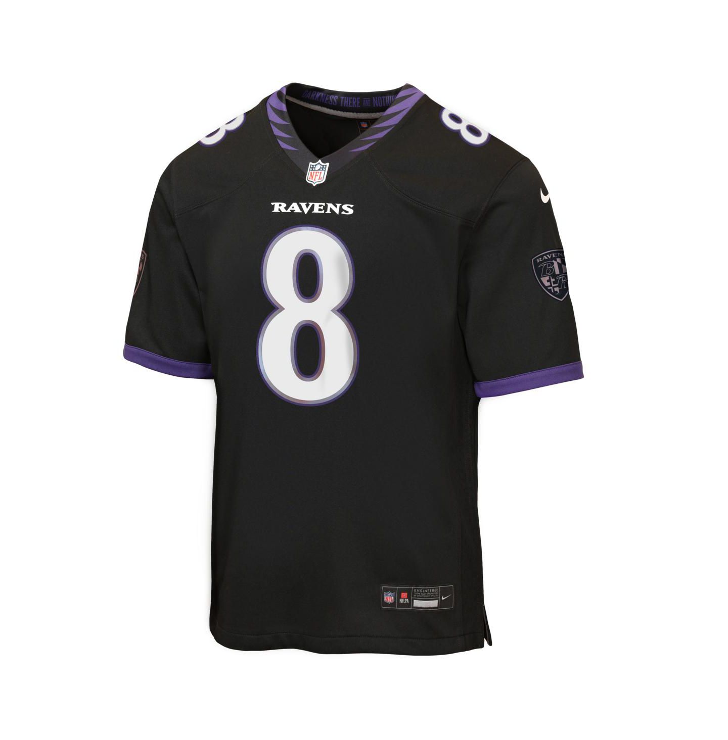Детское джерси Nike Lamar Jackson Baltimore Ravens Alternate Game, Black — фото 2