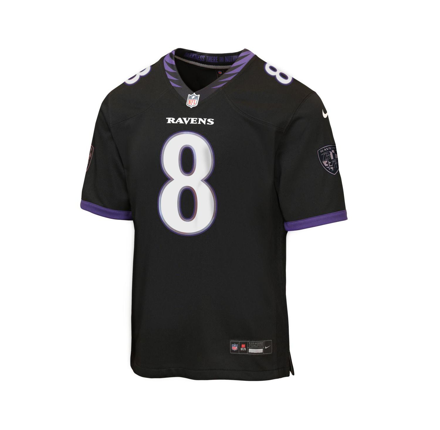Big Boys and Girls Lamar Jackson Black Baltimore Ravens Alternate Game Jersey