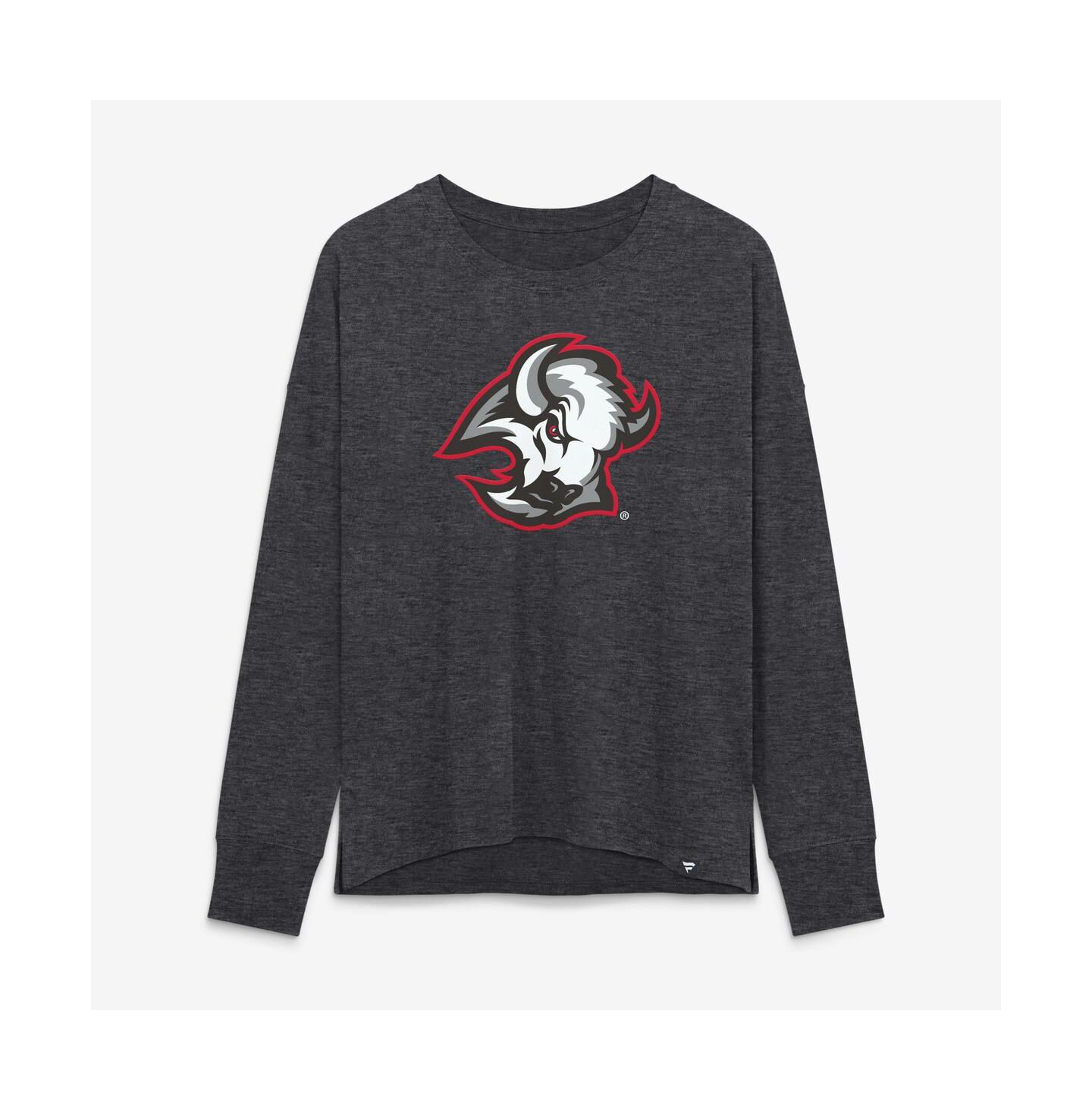 Женская футболка Fanatics Heather Charcoal Buffalo Sabres Competition Legacy Long Sleeve — фото 1