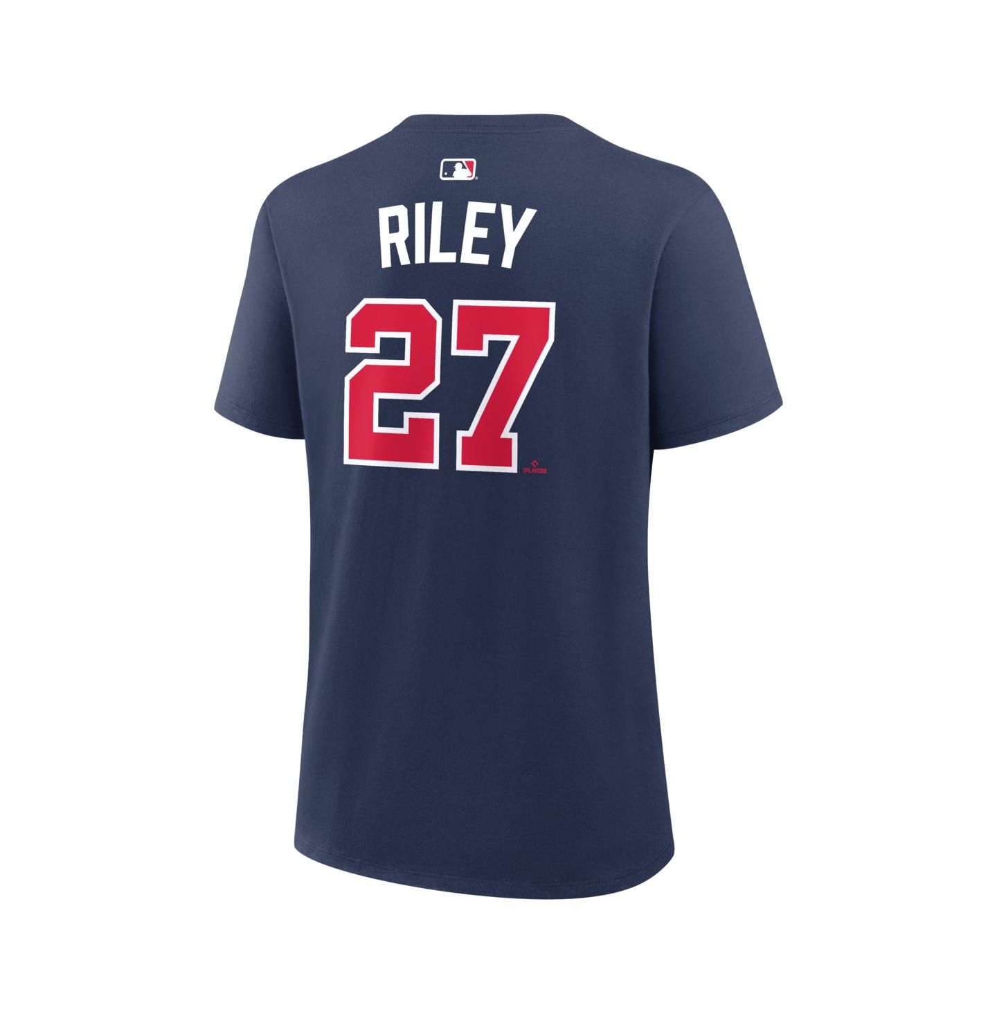 Женская футболка Nike Austin Riley Navy Atlanta Braves Name & Number — фото 3