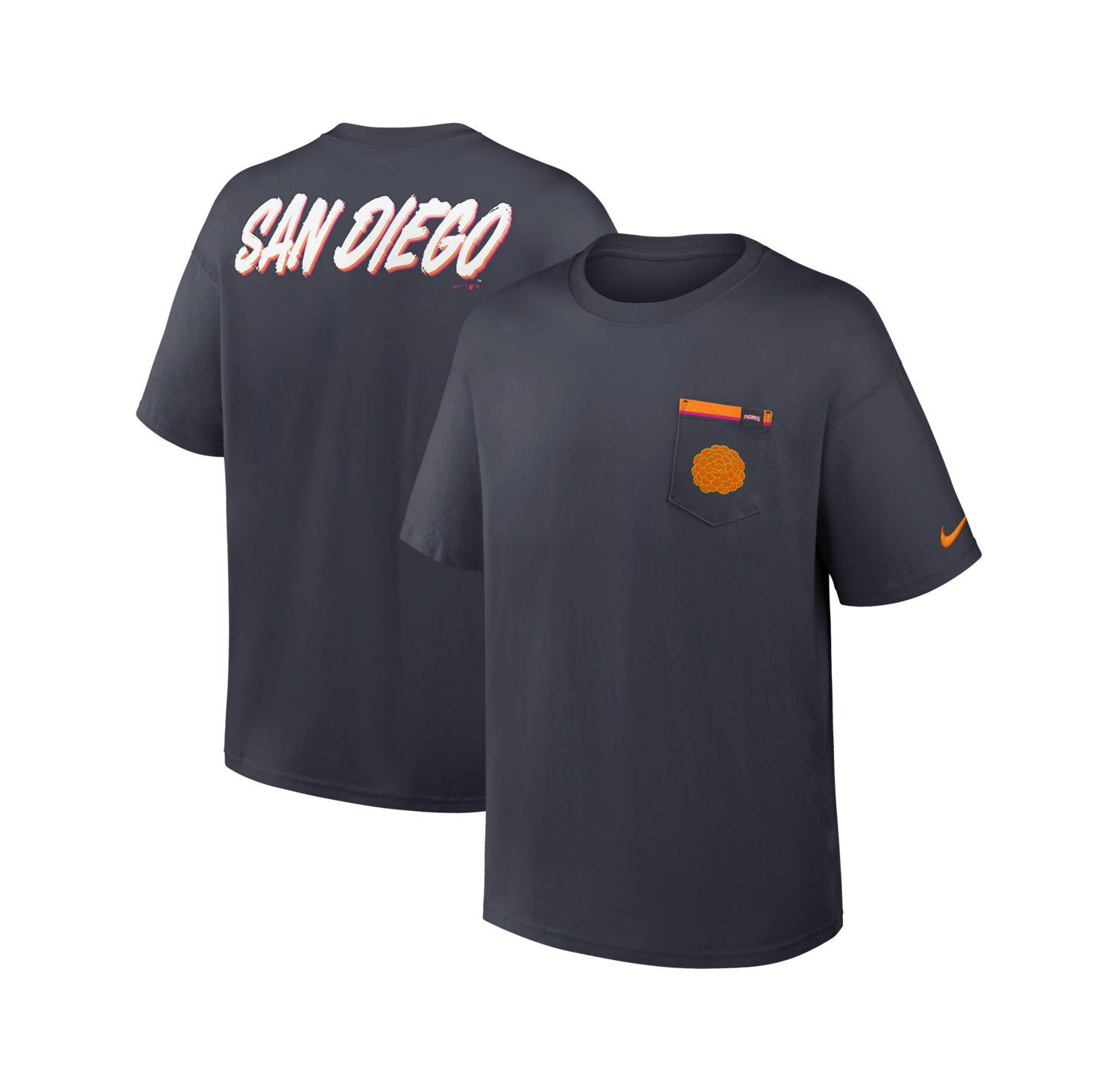 Men's Obsidian San Diego Padres City Connect Max90 Pocket T-Shirt