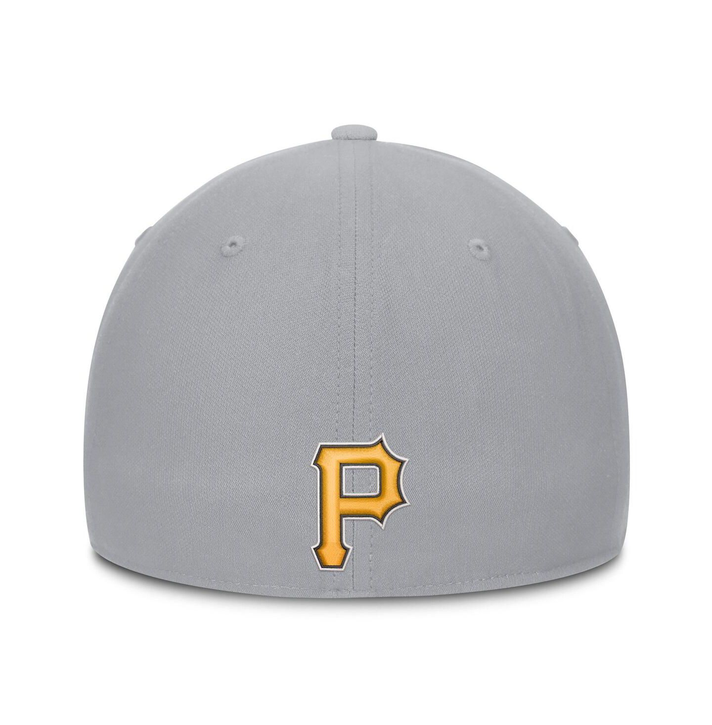 Мужская кепка Nike Gray Pittsburgh Pirates Primetime Rise Dri-FIT Flex Hat — фото 4