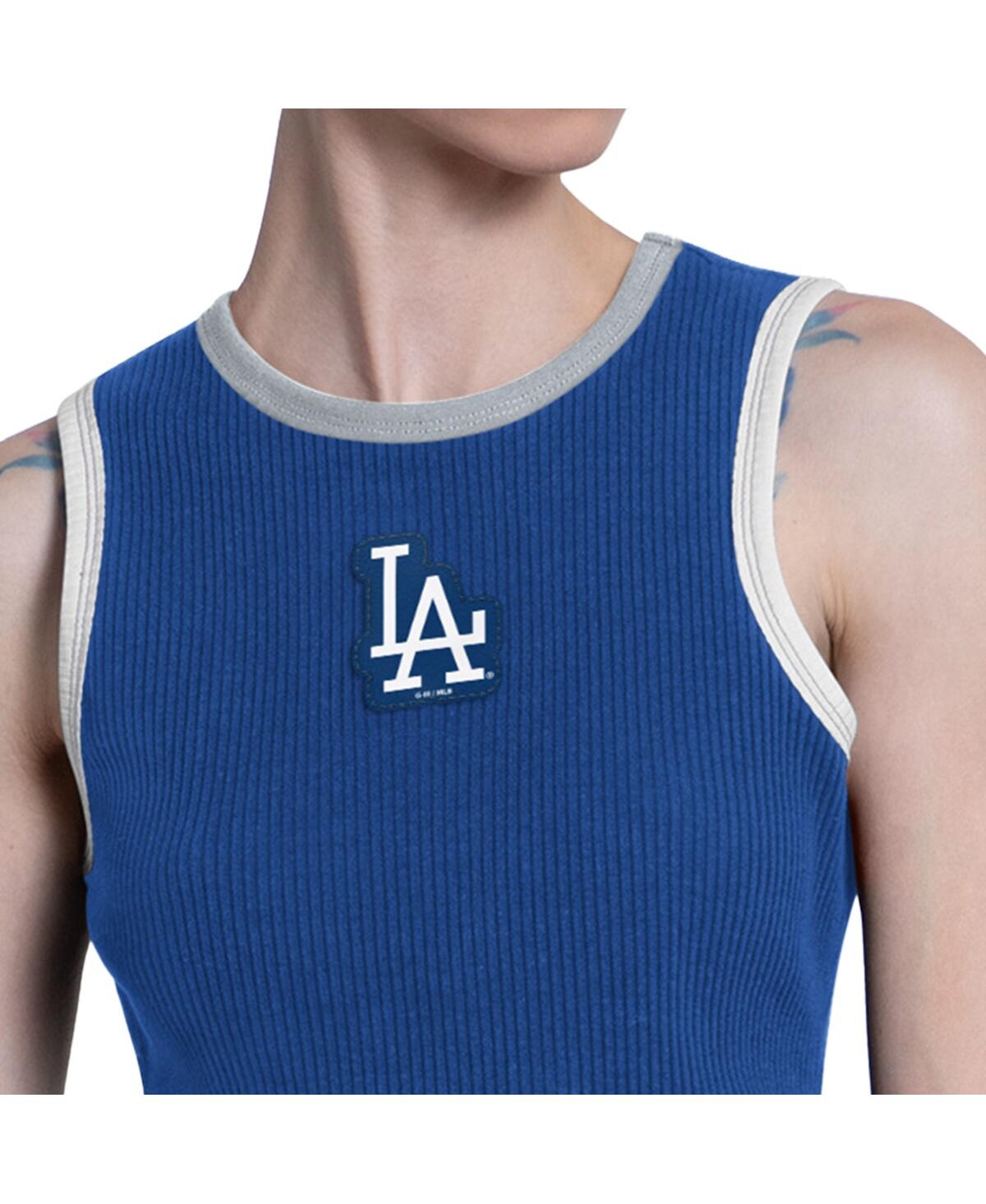 Starter Women's Royal Los Angeles Dodgers Cooperstown Play the Ball Crop Tank Top