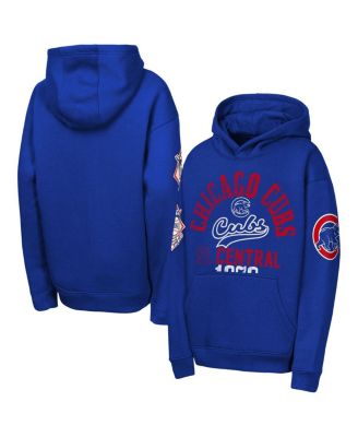 Big Boys and Girls Royal Chicago Cubs Premium Sweep Fleece Hoodie